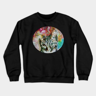 Psychedelic Cat Crewneck Sweatshirt